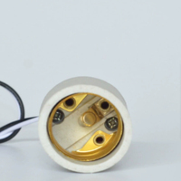 Douilles de lampe en céramique E27, accessoires d'éclairage, résistantes aux hautes températures, lampe de table, lustre, support de lampe murale E14