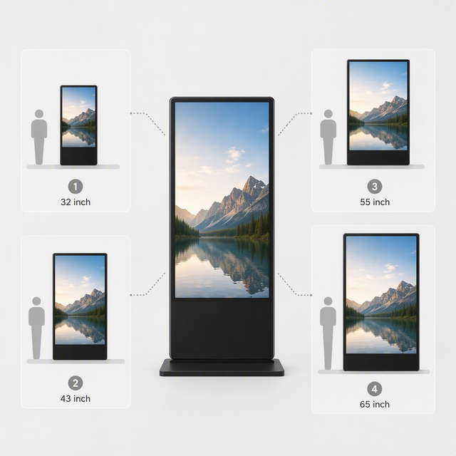 Ultra Thin Digital Poster Advertising LCD Screen Floor Wall Mount for Mall Retail Store