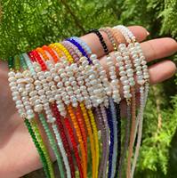Nouveau Design Femmes Bijoux Faits À La Main D'été Plage Coloré Verre Perle Cristal Collier Bohême Perle Collier Ras Du Cou