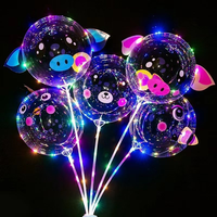 Ballons LED lumineux Bobo DIY transparents pour enfants, ballons de fête à LED pour anniversaire et Nouvel An, ballons de fête à LED pour enfants