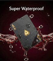 Cartes à jouer en papier noir imperméable BIERDORF, cartes de poker imprimées, jeu personnalisable HD (noir)