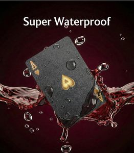 Carte da Gioco BIERDORF Impermeabili in Carta Nera Stampata, <span class=keywords><strong>Mazzo</strong></span> di Carte da Poker HD Personalizzabile (Nero) - Product Image 3