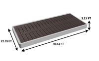 Icegalax Tapis de bain en bois naturel antidérapant Tapis de douche Tapis de bain Bassin froid pour Spa Sauna Piscine