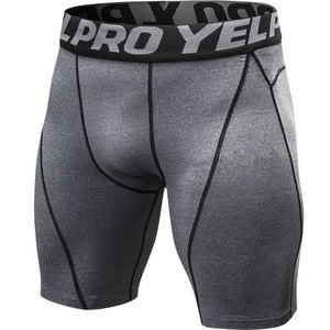 Shorts de sport pour hommes à compression musculaire haute élasticité, coupe ajustée, et T-shirt à manches longues pour le fitness - Product Image 4