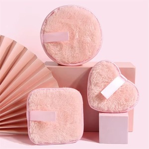 Tampons démaquillants réutilisables en microfibre, forme cœur, ronde, carrée, éponges nettoyantes pour le visage - Product Image 2