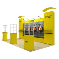 Nouveauté 2020 : Stand d'exposition modulaire Jeroshow en aluminium avec structure en tissu tendu, équipement pour salon professionnel 10x20 pieds