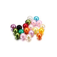 Bestone Perles d'imitation en plastique ABS à trou droit de 6mm blanches de haute qualité pour la fabrication de bijoux