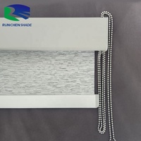 Rideau de fenêtre occultant imprimé tissu d'écran solaire à dubai ensemble à ressort manuel jour nuit chaîne en métal crème solaire store enrouleur