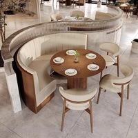 Meubles de restaurant entièrement personnalisés, chaise et table de salle à manger, sièges de banquette sur mesure, design en bois
