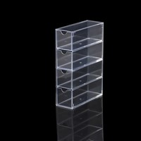 Vente en gros de présentoir de bureau multicouche coque rigide en plastique étui à lunettes organisateur anti-poussière papeterie tiroir boîte de rangement