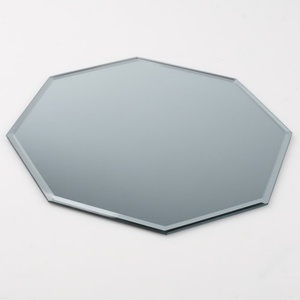Miroir mural décoratif de salle de bain sans cadre en verre biseauté, formes variées : rectangulaire, arche, ovale, carré, hexagone, plat - Product Image 4