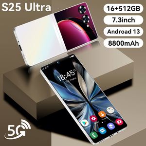 2025ใหม่โทรศัพท์มือถือ S25อัลตร้า7.3นิ้ว16GB + 1T 4G 5G สมาร์ทโฟนที่มีสไตลัส<span class=keywords><strong>5</strong></span>กล้องใบหน้า ID <span class=keywords><strong>ป</strong></span>ลดล็อค - Product Image 1