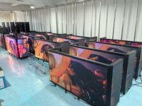 Table de DJ portable avec écran vidéo LED, façade de table de DJ pliable pour les événements de clubs de musique