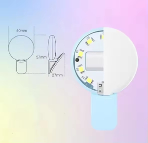 USB có thể sạc lại mini xách tay ABS Vòng ánh sáng LED Flash Vòng Clip vẻ đẹp selfie điện thoại di động điền vào ánh sáng phụ kiện - Product Image 6