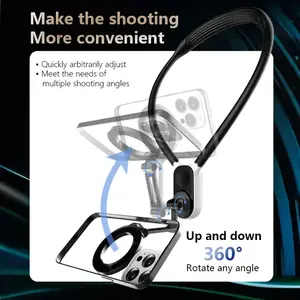 2024 Neues Design Telefonhalterung freihändig magnetisch POV Vlog Selfie Videoaufnahme Handy Nackenhalterung für iPhone 15 Android - Product Image 4