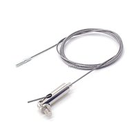 Ensemble de suspension de lumière de fixation de plafond à vis Câble en acier personnalisé avec système de suspension de pince de câble à crochet réglable