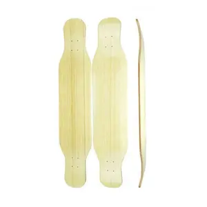 Özel 45.75*9.25 inç toptan kaykay güverte Patineta bambu fiberglas bambu Longboard paten gezinti kaykayı güverte