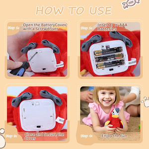 Loro Electrónico Musical Parlante, Juguete de Peluche de Loro, Juguete Interactivo de Peluche para Mascotas, Regalo de Navidad o Cumpleaños para Niños - Product Image 3