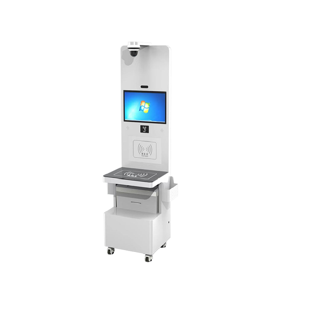 Syncotek Library Multi Function Self Book Borrow Return Renew Kiosk with ID Card Reader