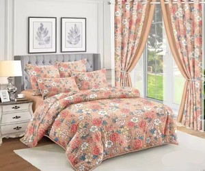 Bộ đồ giường sang trọng 7 món với rèm cửa-Bộ sưu tập dệt may gia đình hoàn chỉnh cho phòng ngủ chính - Product Image 6