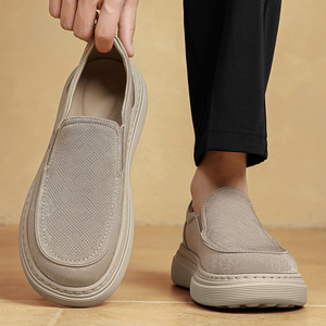 Chaussures décontractées respirantes à enfiler pour hommes Empire Pipe, bout rond, semelle en caoutchouc, couleur unie, style marche - Product Image 3