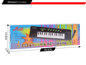 Enfants instruments de musique jouet 32 touches 2 voix 8-12 musique sélectionnée en plastique noir piano clavier - Product Image 6