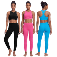 Vêtements de sport pour femmes en gros, ensemble de soutien-gorge de sport pour femmes, ensemble de vêtements de fitness 2 pièces, ensemble de vêtements de yoga