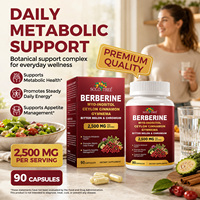 SOLOTREE Complément Alimentaire à Base d'Extraits de Plantes Herbacées Berbérine, Perte de Poids, Soutien Métabolique, Capsules de Berbérine pour Adultes