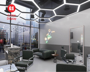 การออกแบบตกแต่งภายในร้านตัดผมสุดหรู |   เฟอร์นิเจอร์ตกแต่งร้านเสริมสวยชายแบบกำหนดเอง & สถานีตัดผมไม้เนื้อแข็ง Dero - Product Image 2