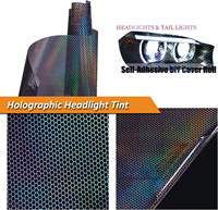 Film adhésif multi-styles pour phares de voiture, motif nid d'abeille caméléon, vinyle pur imperméable pour phares avant, feux arrière, feux antibrouillard, modification automobile