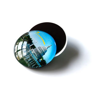 Оптовая продажа, Индивидуальный Круглый флаг страны, флаг Великобритании, я люблю, Токио, Seychlles, стеклянный Хрустальный холодильник, фото магнит на заказ - Product Image 3