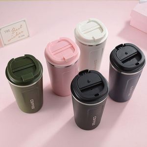 304 Stainless Steel <b>Insulated</b> Vacuum Bottle 13oz 17oz Coffee Cup Car Portable Water <b>Flask</b> with Lid - Product Image 2