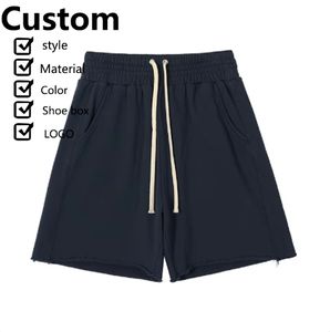 High Street <b>Men's</b> Cotton Drawstring Tooling <b>Shorts</b> Custom logo High Waist Stitching Design Breathable Washable Casual - Product Image 3