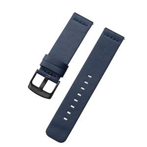 Bracelet de montre en cuir véritable pour Samsung Gear S3/S2, <span class=keywords><strong>Huawei</strong></span>, 20 mm, 22 mm, <span class=keywords><strong>4</strong></span> tailles, bracelet de remplacement à dégagement rapide avec boucle noire - Product Image 1