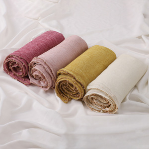 Nuova Sciarpa Sottile da Donna in Cotone e Poliestere Color Bronzo con Catena e Motivo a Pois, Sciarpe Femminili alla Moda - Product Image 2