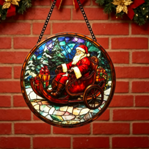 Factory Direct Sale Christmas Animal Santa Claus Gingerbread Man Glass Laser Cut Decorative <b>Plate</b> - Product Image 5