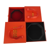 Vente en gros de boîte en papier kraft de luxe avec des caractéristiques haut de gamme emballage de étui pour bouteille de parfum personnalisé tiroir coulissant éponge gaufrage élevé