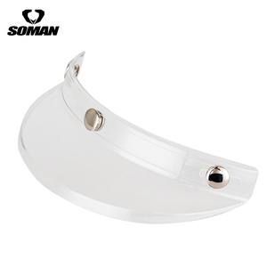 Universeller 3-Snap-Visier für Retro-Motorradhelme, Sonnenschutz für 3/4 Open Face Halbhelme, SOMAN <span class=keywords><strong>MY02</strong></span> Zubehör - Product Image 4