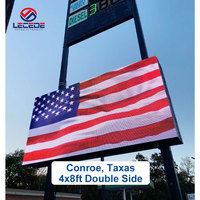Écran d'affichage numérique LED à double face monté sur poteau, panneau d'affichage routier, publicité de stationnement en rue, affichage extérieur P10