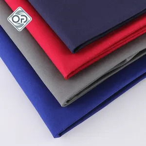 Vente en gros Teint 100% Polyester 21*16 128*60 235GSM 150CM Uniforme Tissu Sergé Tissu Tissé Pour Vêtements De Travail