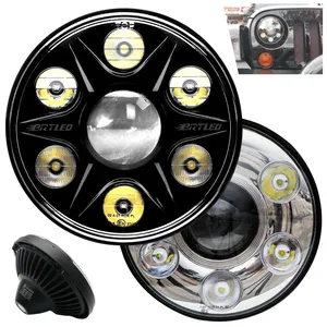 7 inch 12v LED round headlight light high beam low beam ECE DOT position light