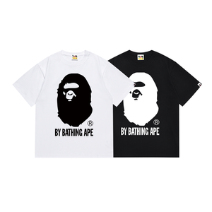 เสื้อยืดผู้ชาย A Bathing Ape ลายหัวใจ พิมพ์โลโก้ดอกกุหลาบ สีขาว สีดำ ทรงปกติ ผ้าฝ้าย แขนสั้น - Product Image 3