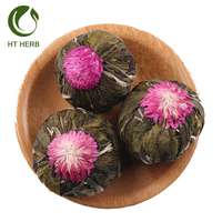 2025 Vente chaude À La Main Fleur Séchée Vert Jasmin Marigold Blooming Boule De Thé