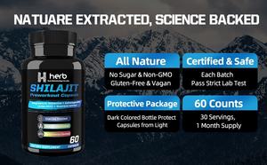 Cápsulas de Shilajit de Marca Privada ODM/OEM, Suplemento Enzimático Puro del Himalaya, Apoyo Inmunológico, Ácido Fúlvico, Más de 85 Minerales Traza, 60 Cápsulas - Product Image 5