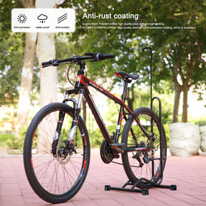 Soporte de bicicleta Horizontal Vertical 3 en 1, soporte de estacionamiento de almacenamiento de bicicletas para interiores para 24-29" - Product Image 5