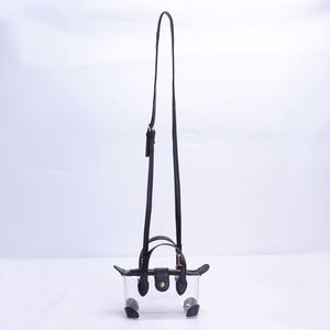 Sac bandoulière vintage en PVC transparent personnalisé pour femme, mini sac de voyage à fermeture éclair, sac de plage réutilisable, imperméable, rouge - Product Image 5