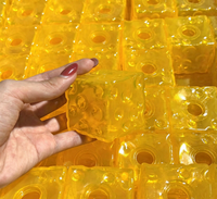 Jouet anti-stress viral DIY en TPR, forme cube de fromage et triangle, coque vide à remplir, boule souple faite à la main, jouet de décompression ASMR à presser