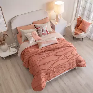 Juego de Funda de Edredón Catalonia Vianney, Tamaño Queen 225x235 cm, Poliéster Reversible, Diseño Minimalista, Ropa de Cama para el Hogar - Product Image 3