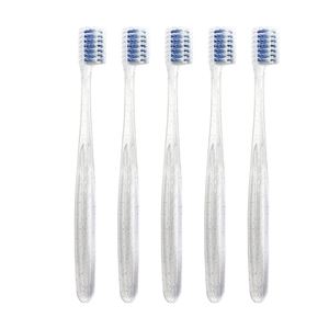 แปรงสีฟันสำหรับผู้ใหญ่แบบขายส่ง OEM คุณภาพสูง ด้ามจับใส PS ออกแบบตามหลักสรีรศาสตร์ ขนแปรงนุ่ม ใช้ในบ้าน พร้อมโลโก้สั่งทำได้ - Product Image 1
