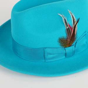 หมวกทรงเฟโดราปีกกว้าง R129 คลาสสิค ทำจากผ้าขนสัตว์ 100% สำหรับผู้ชาย สวมใส่ได้ทุกโอกาส ทั้งงานปาร์ตี้และลำลอง เหมาะกับทุกฤดู สไตล์แจ๊ส - Product Image 3